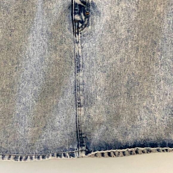 Palmetto's Vintage 1980s Acid Wash High Rise Denim Mini Skirt size 9 - Picture 8 of 13